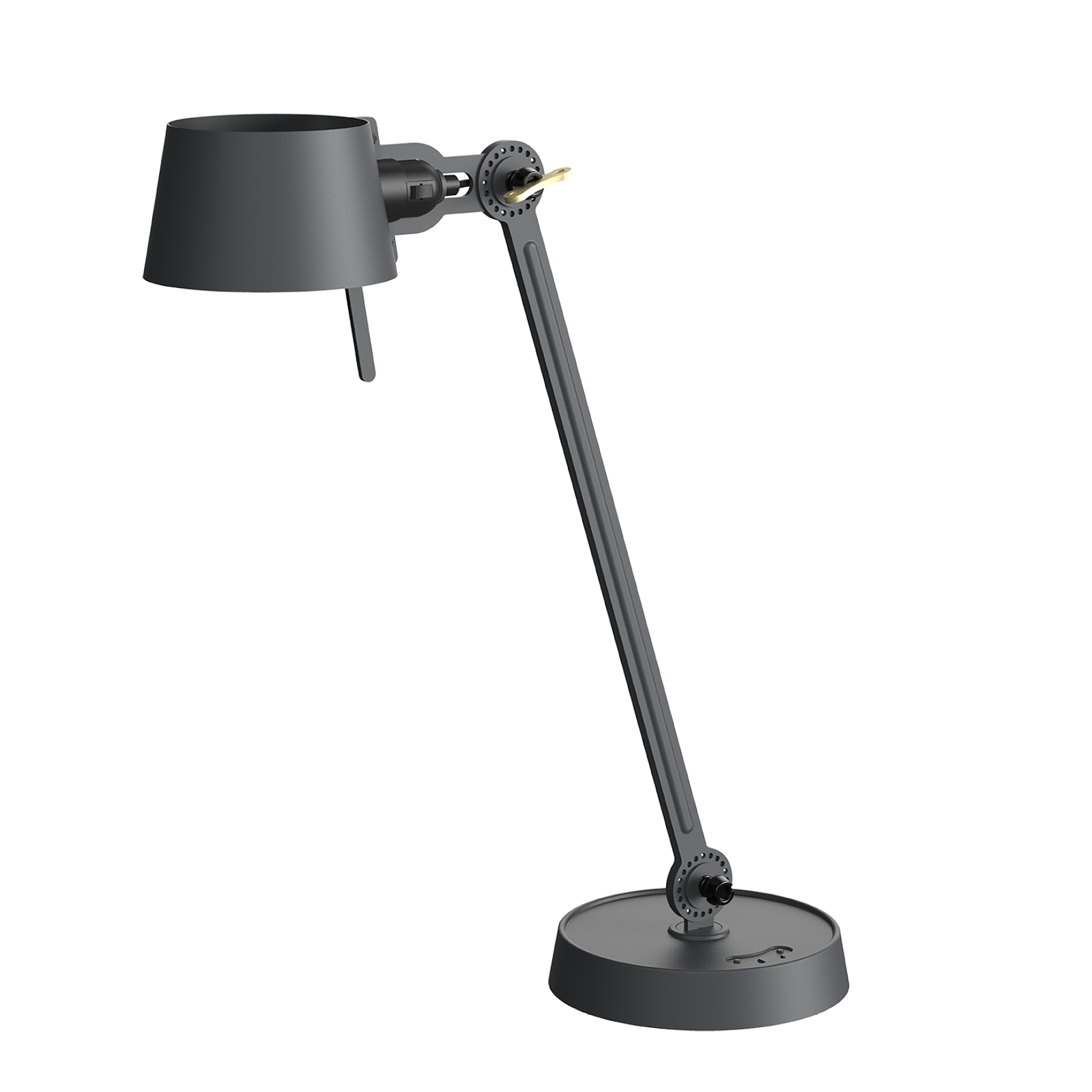 Tonone Bolt Desk 1 arm foot bureaulamp in de kleur midnight grey.