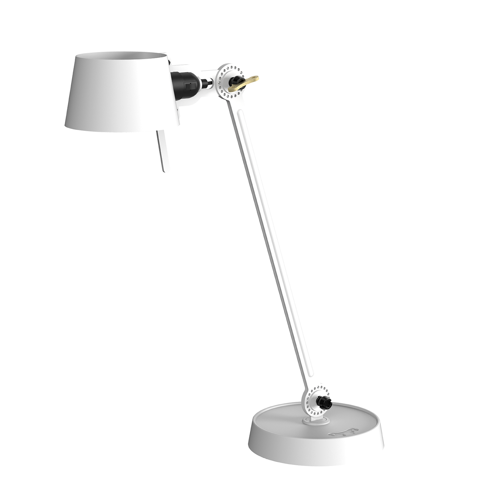 Tonone Bolt Desk 1 arm foot bureaulamp in de kleur pure white.