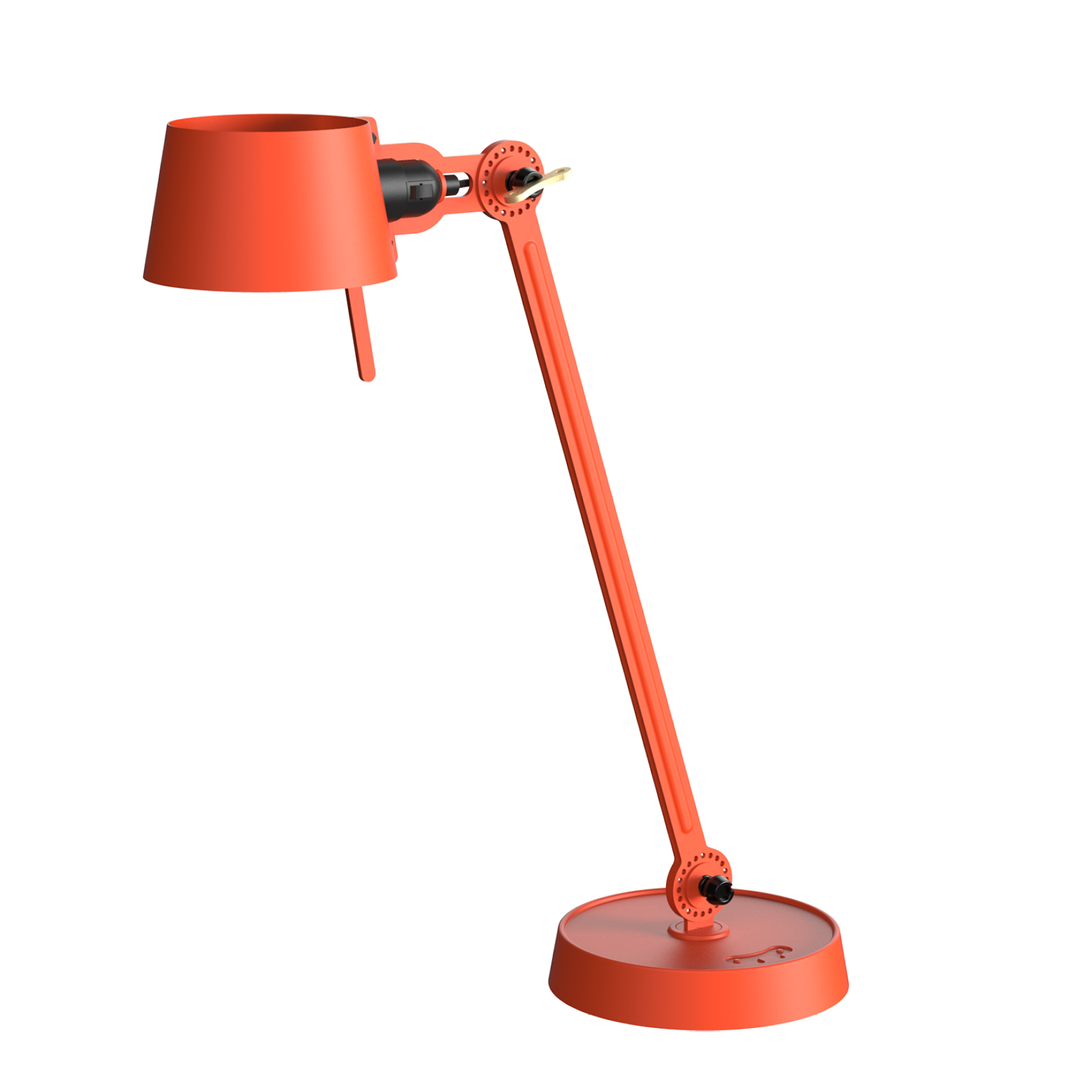 Tonone Bolt Desk 1 arm foot bureaulamp in de kleur striking orange.