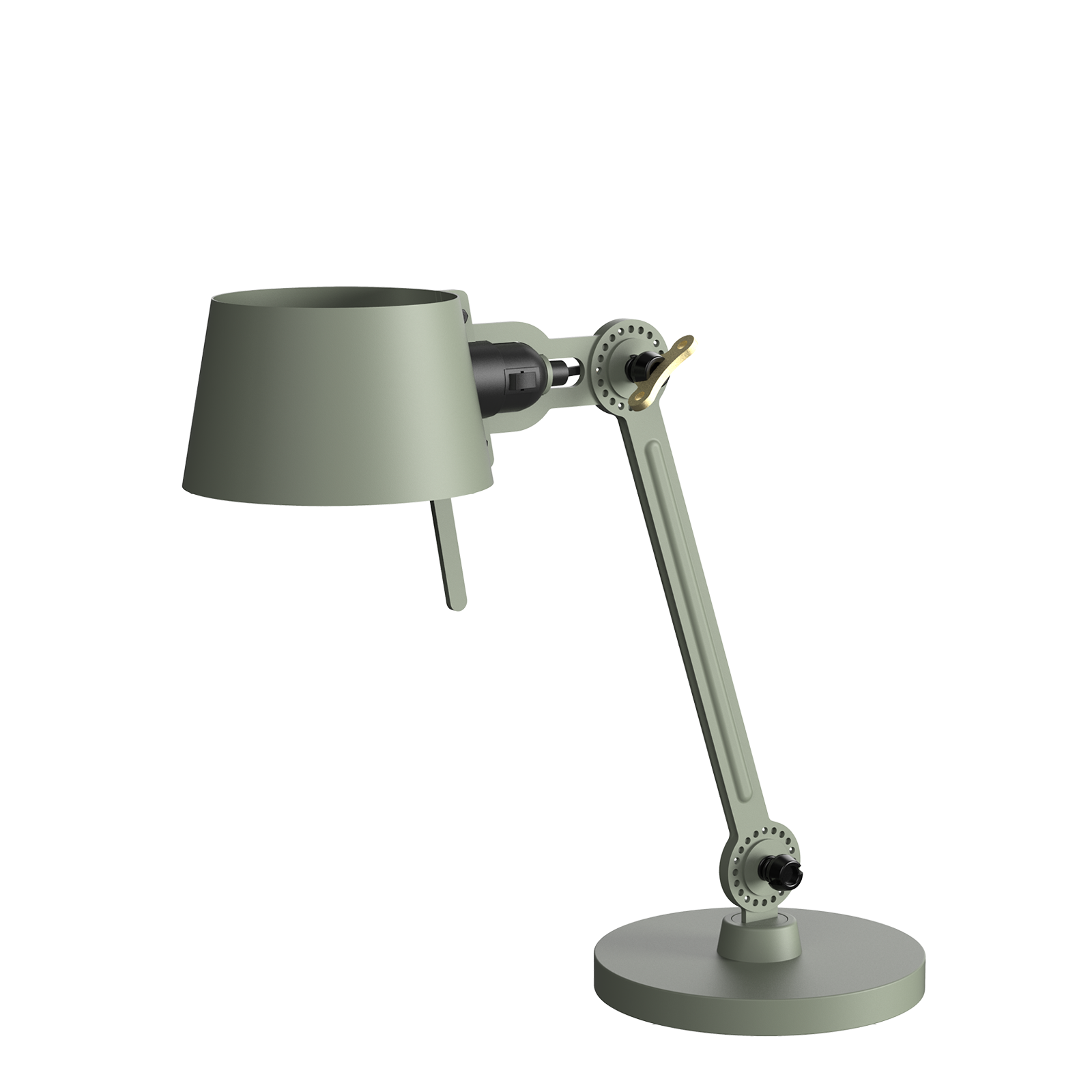 Tonone Bolt Desk 1 arm foot small bureaulamp in de kleur flux green.