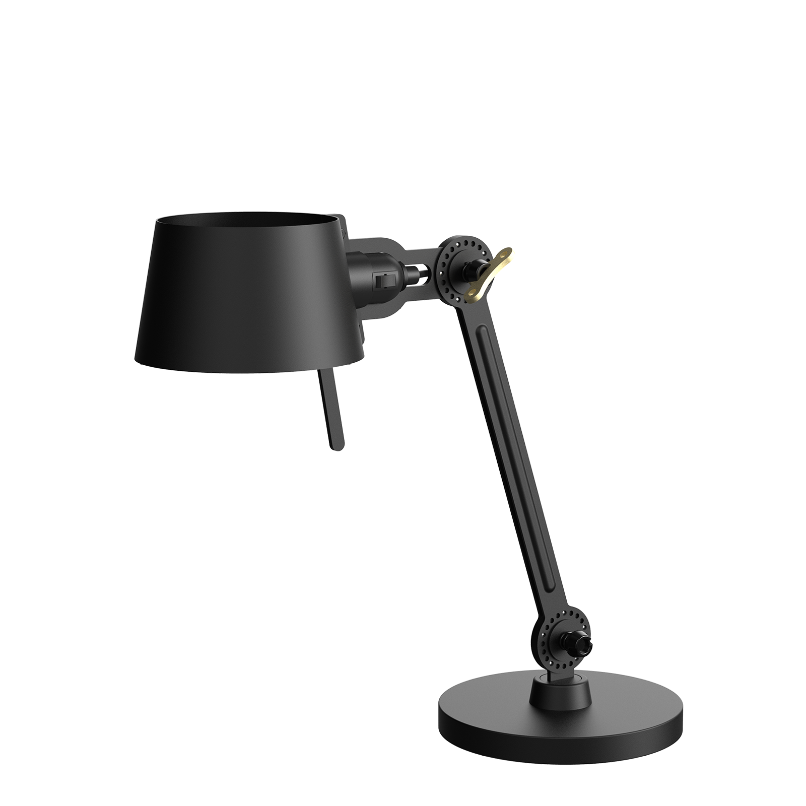 Tonone Bolt Desk 1 arm foot small bureaulamp in de kleur smokey black.