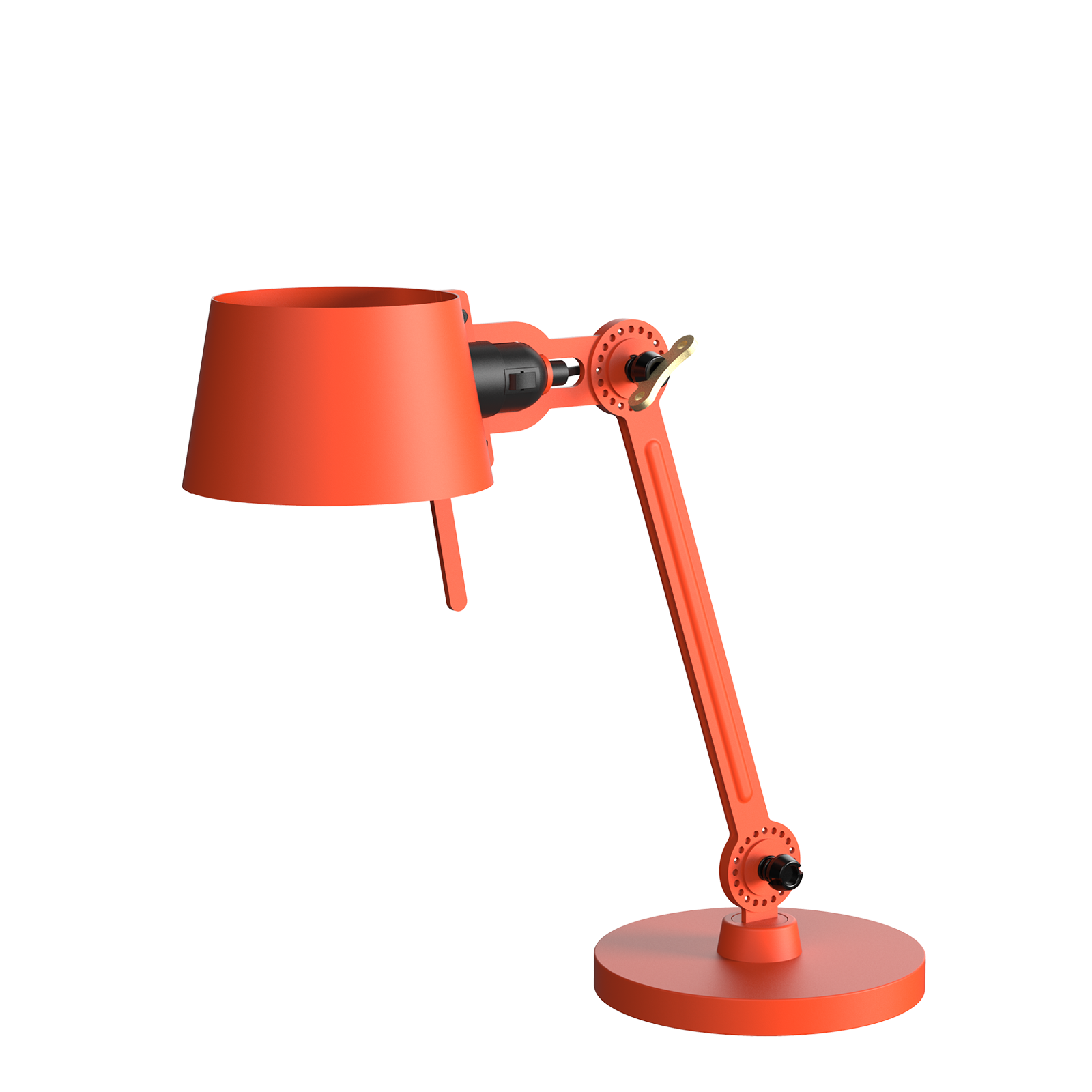Tonone Bolt Desk 1 arm foot small bureaulamp in de kleur striking orange.