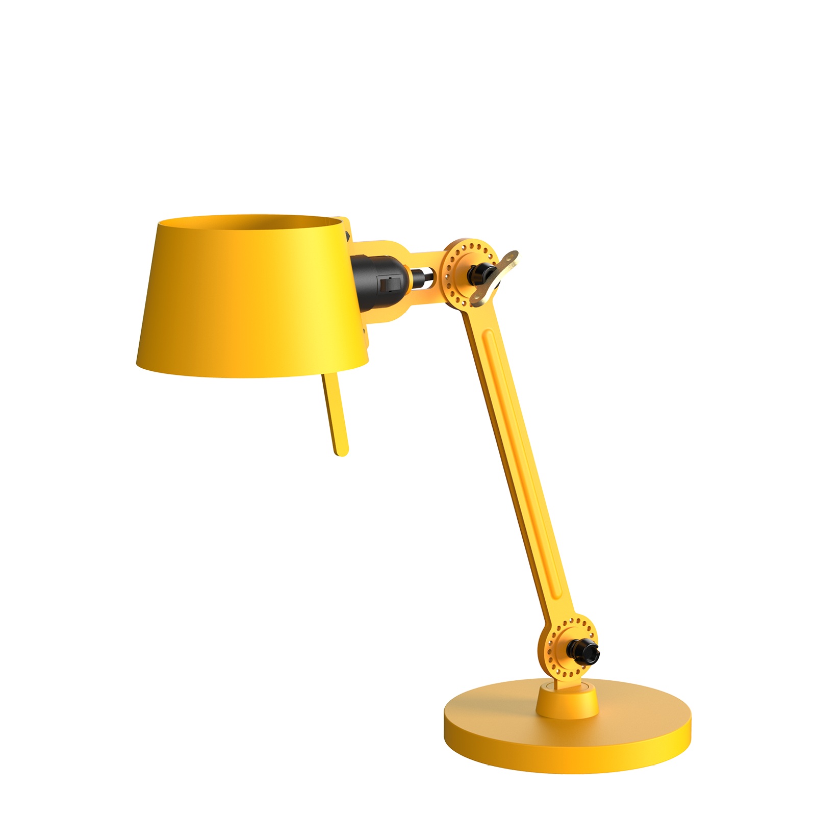 Tonone Bolt Desk 1 arm foot small bureaulamp in de kleur sunny yellow.