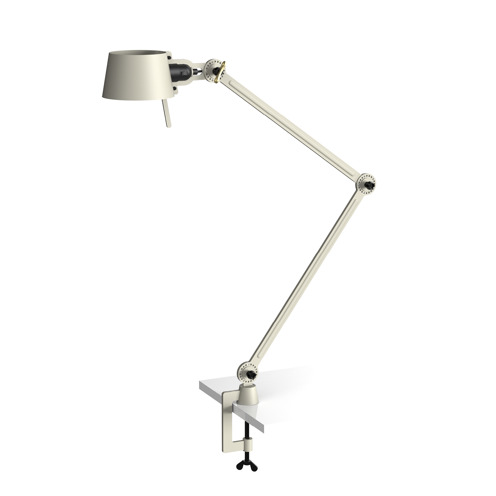Tonone Bolt Desk 2 arm clamp bureaulamp in de kleur ash grey.