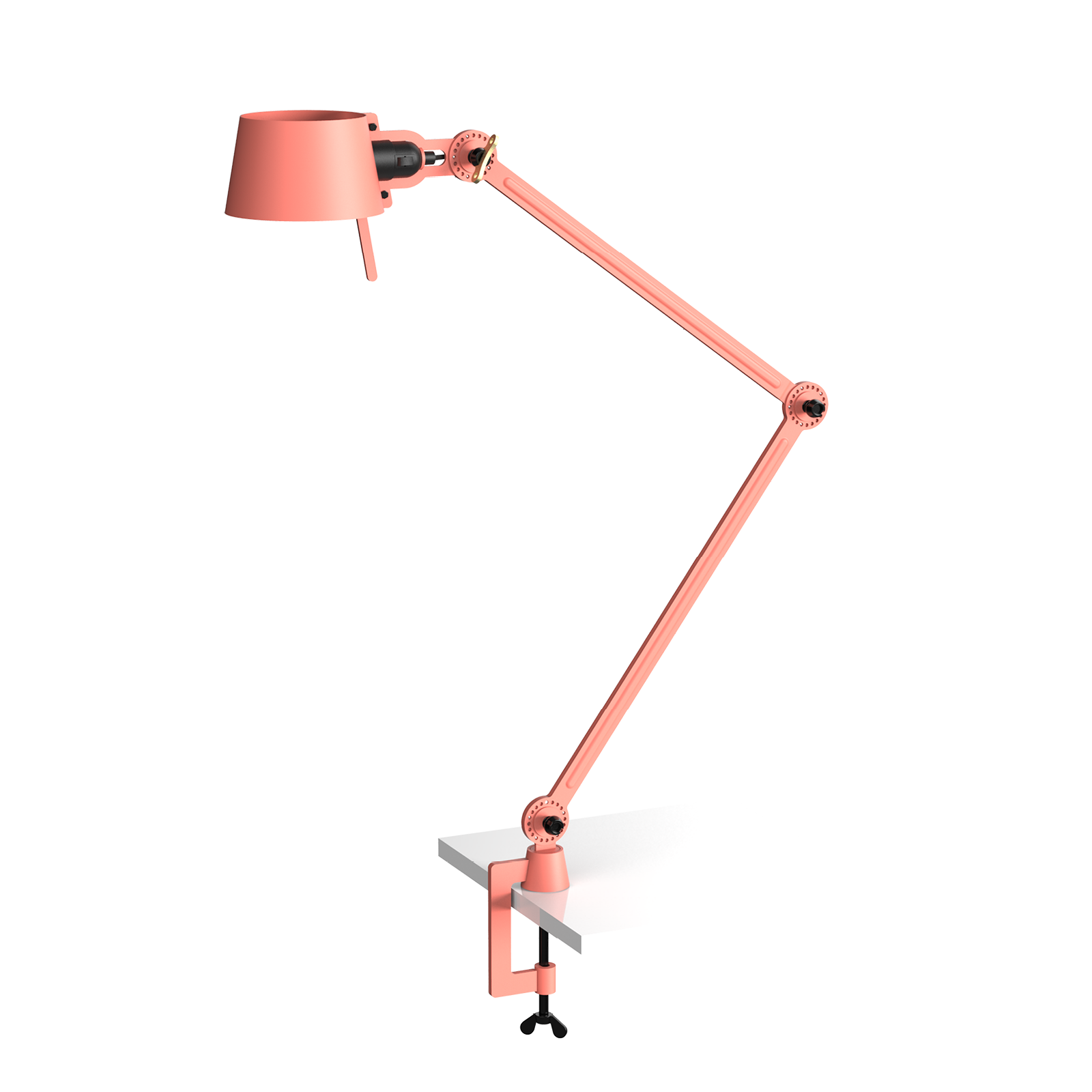 Tonone Bolt Desk 2 arm clamp bureaulamp in de kleur daybreak rose.
