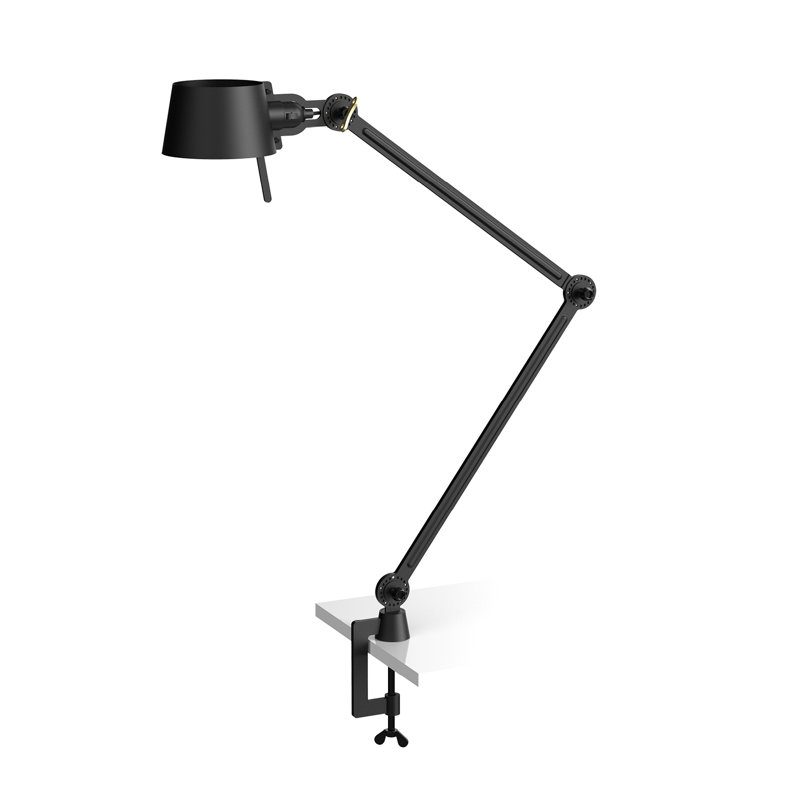 Tonone Bolt Desk 2 arm clamp bureaulamp in de kleur smokey black.