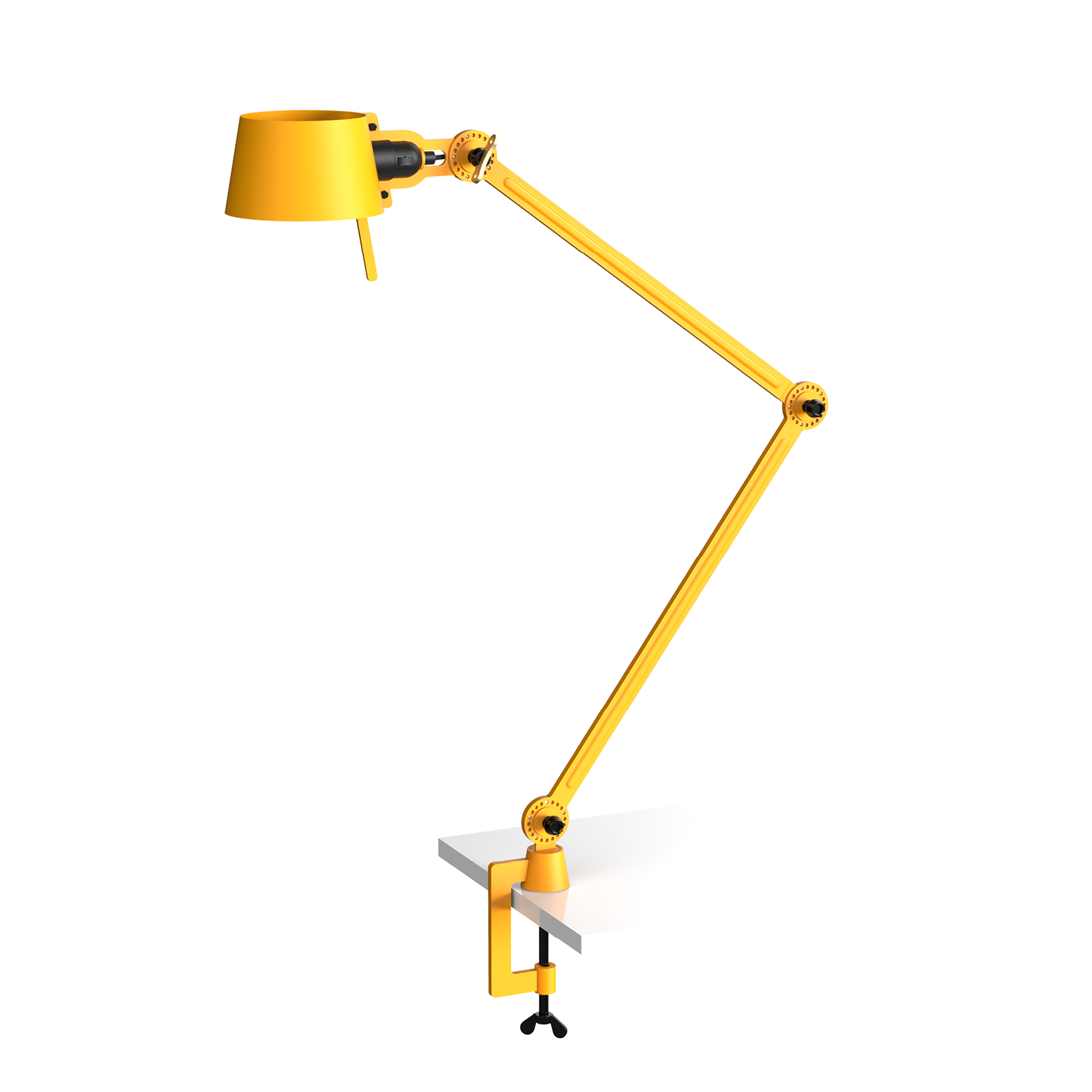 Tonone Bolt Desk 2 arm clamp bureaulamp in de kleur sunny yellow.