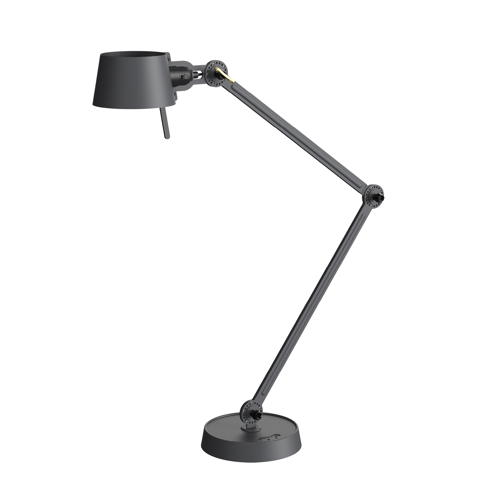 Tonone Bolt Desk 2 arm foot bureaulamp in de kleur midnight grey.