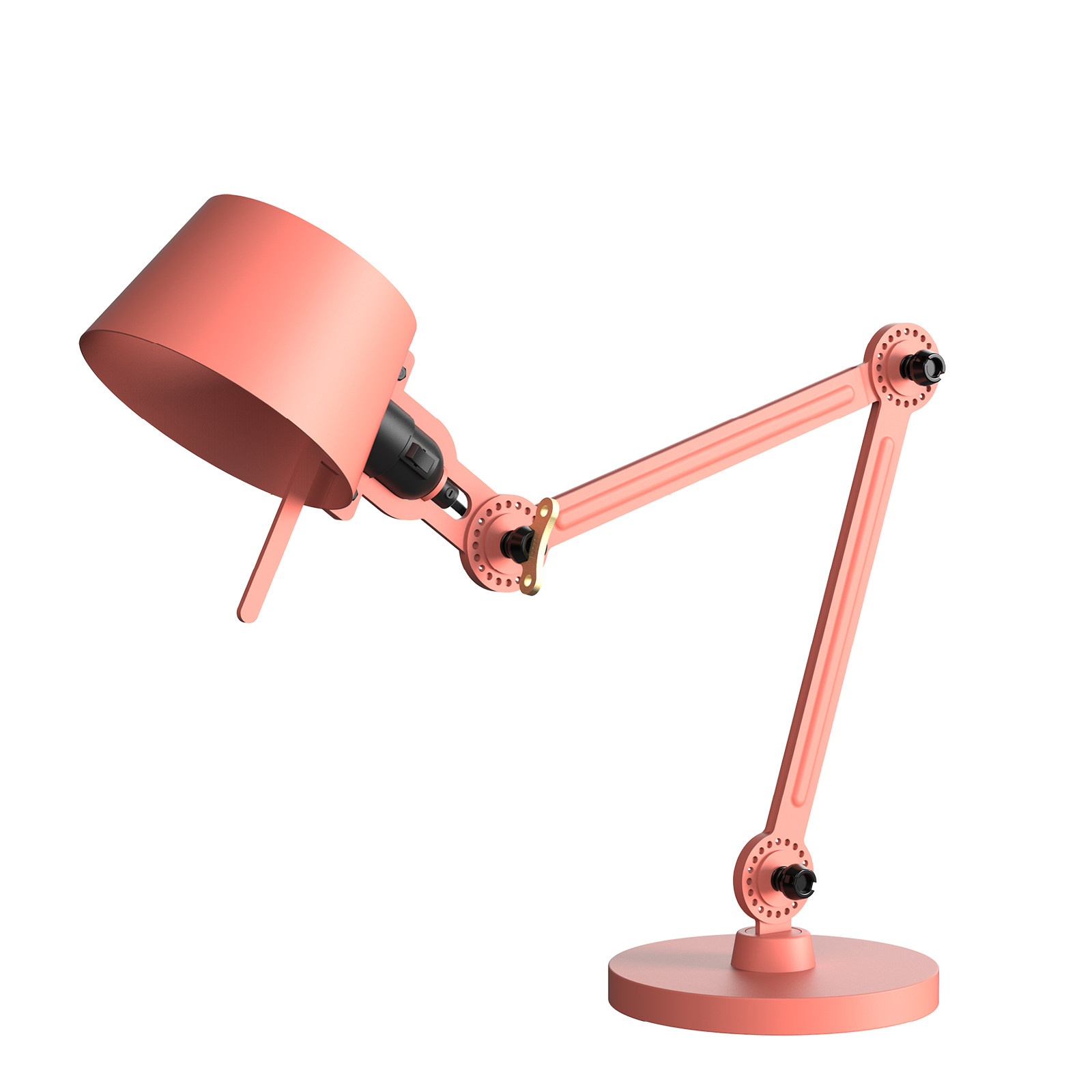 Tonone Bolt Desk 2 arm foot small bureaulamp in de kleur daybreak rose.