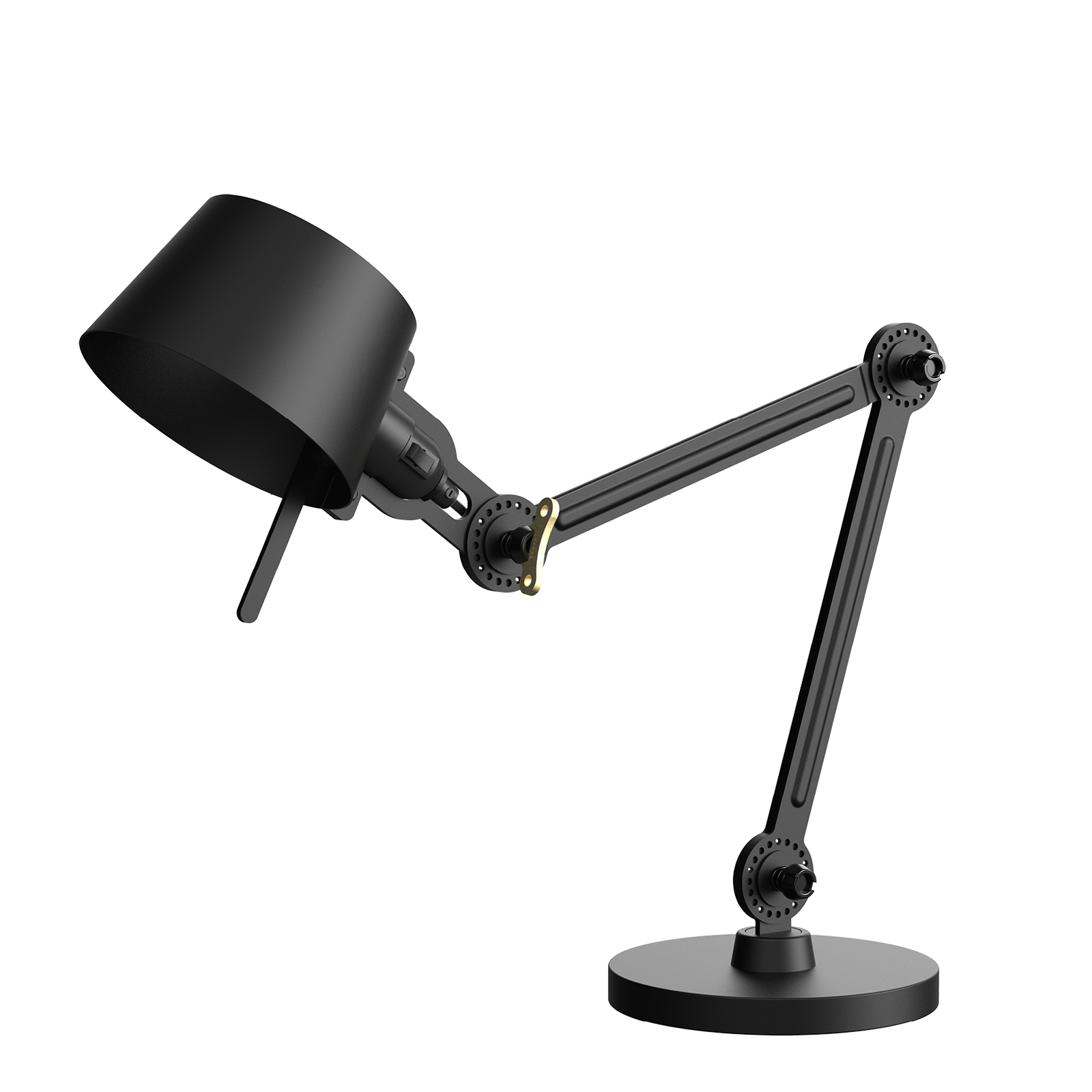 Tonone Bolt Desk 2 arm foot small bureaulamp in de kleur smokey black.