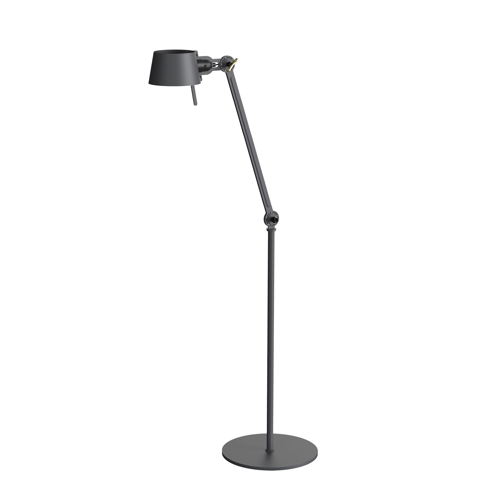 Tonone Bolt Floor 1 arm vloerlamp in de kleur midnight grey.