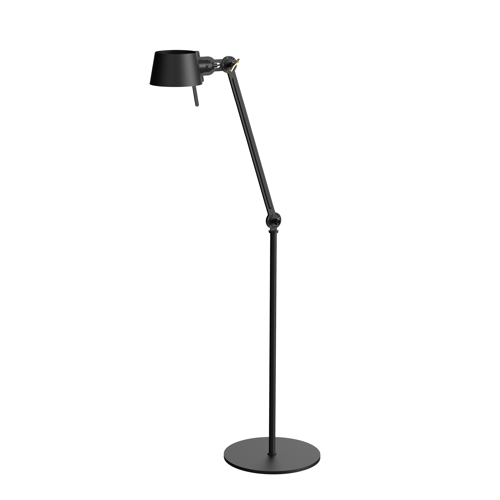 Tonone Bolt Floor 1 arm vloerlamp in de kleur smokey black.