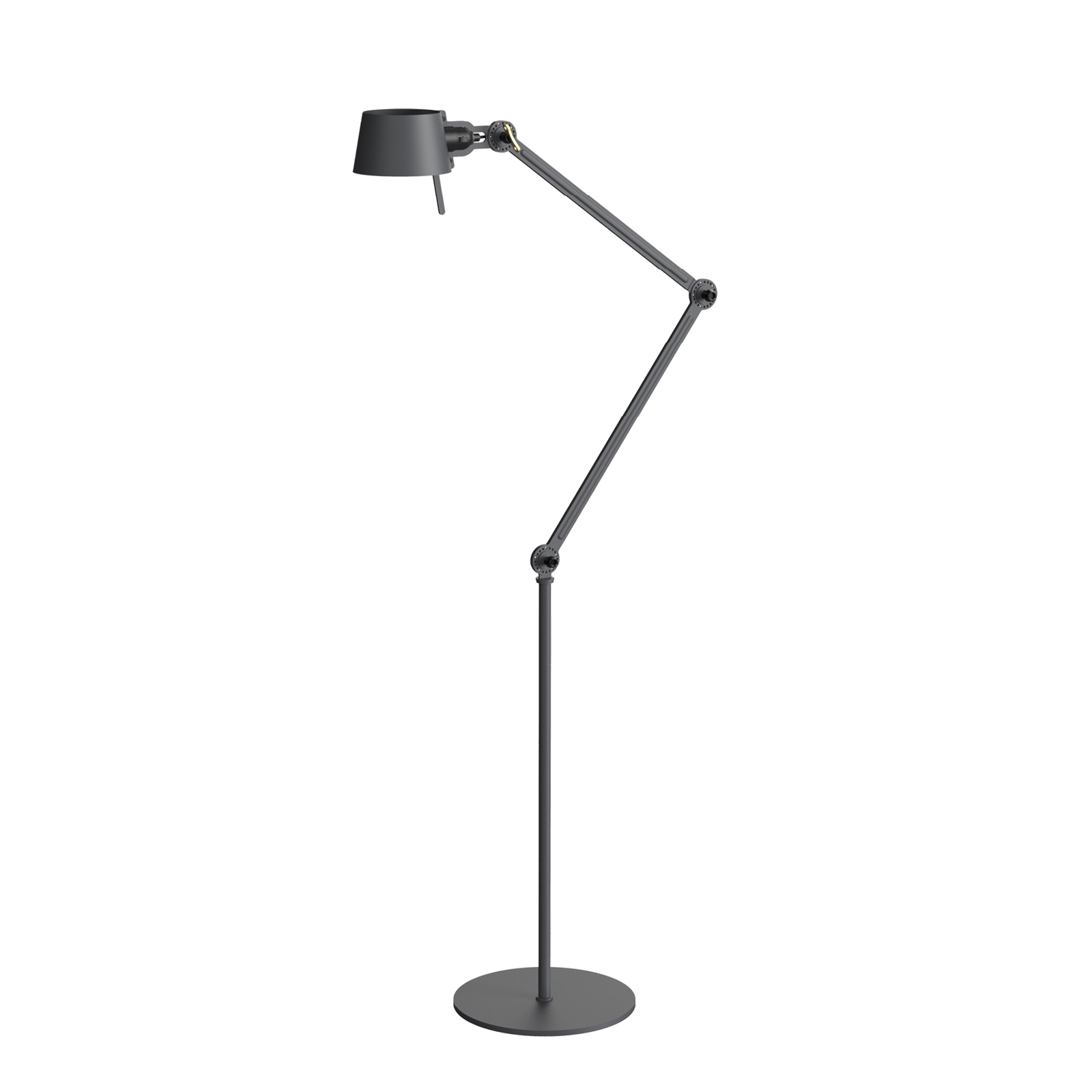Tonone Bolt Floor 2 arm vloerlamp in de kleur midnight grey.