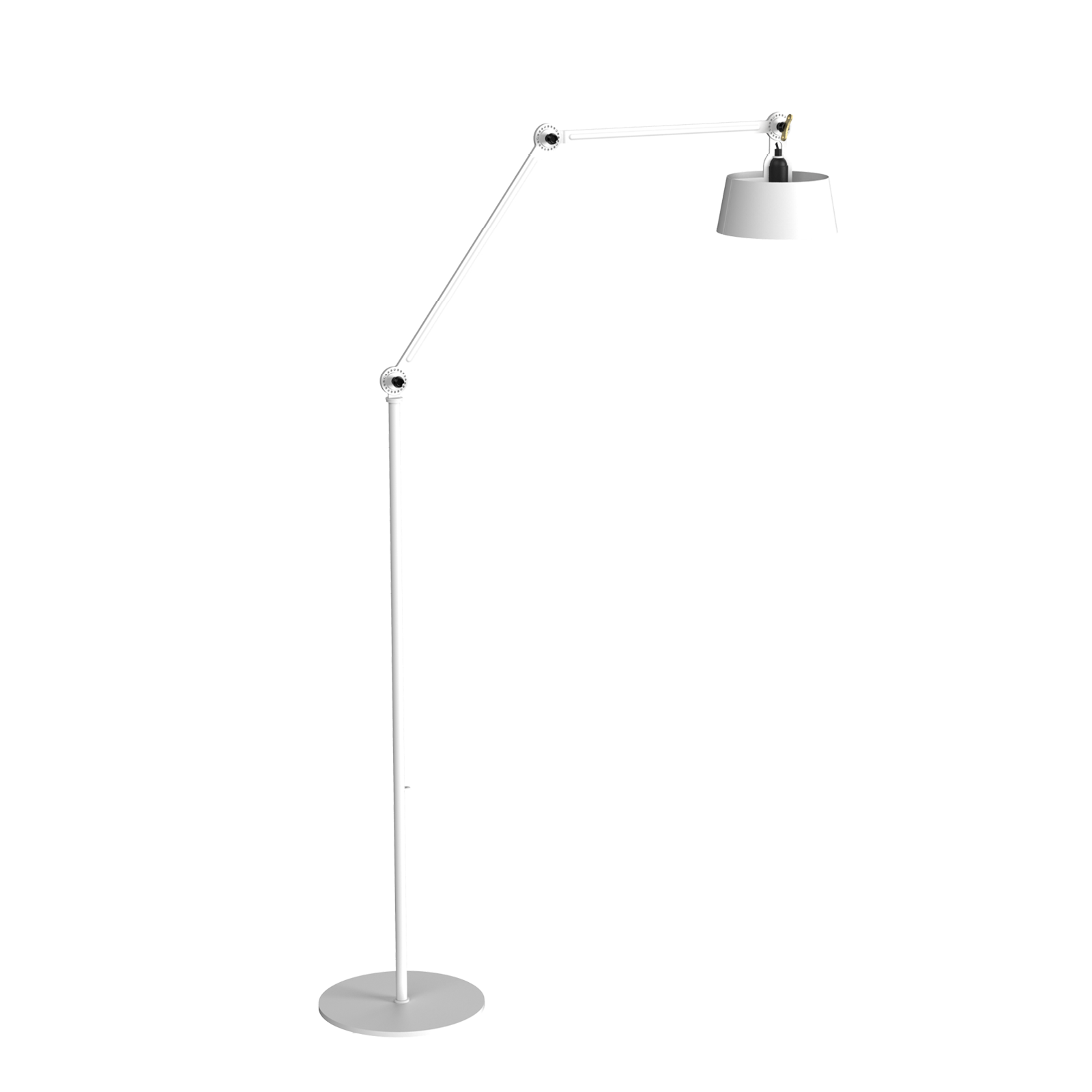 Tonone Bolt Floor Long 2 arm vloerlamp in de kleur pure white.