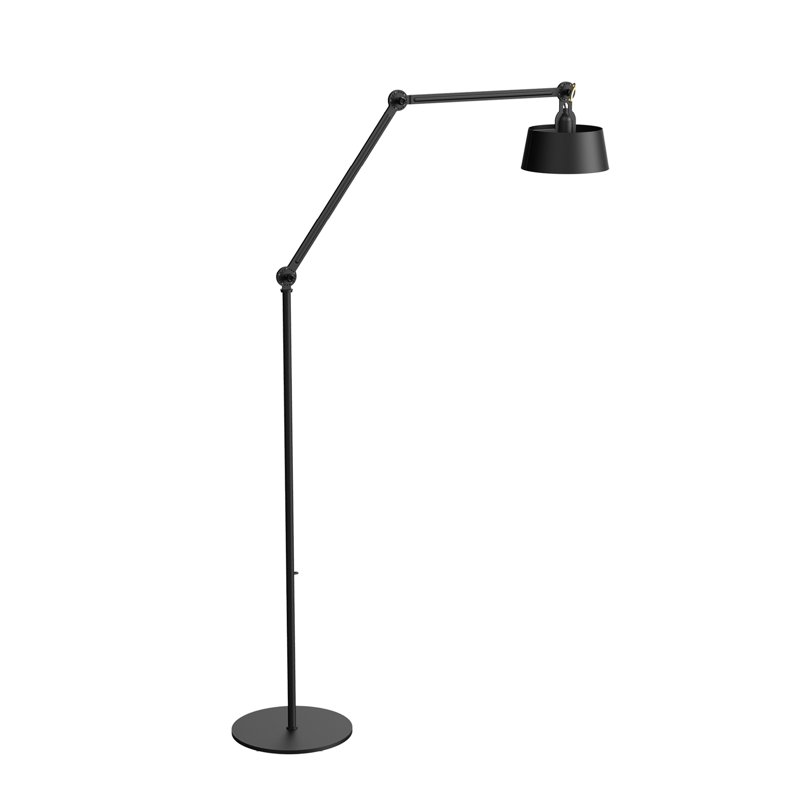 Tonone Bolt Floor Long 2 arm vloerlamp in de kleur smokey black.