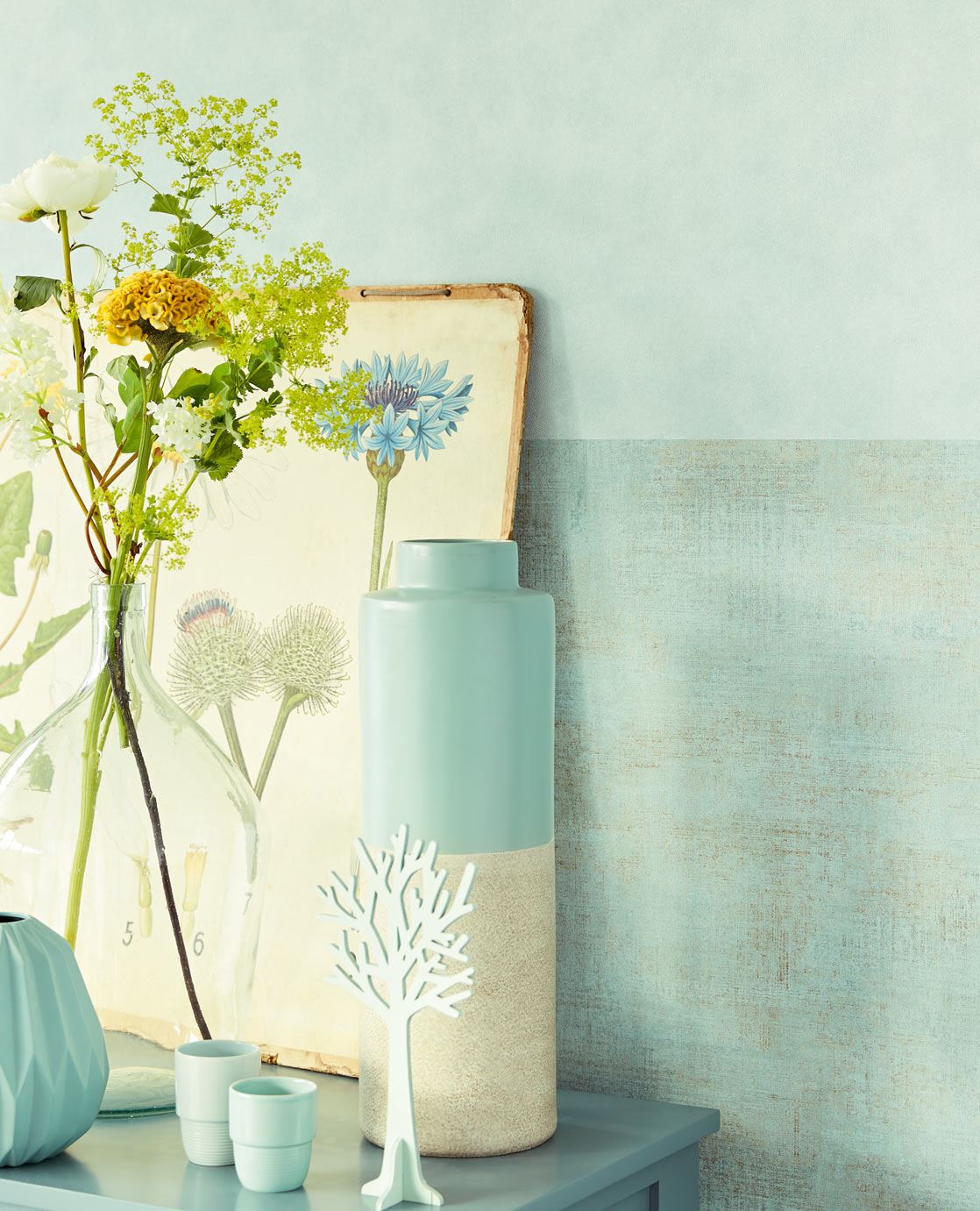 Eijffinger behang Reunited Aqua Mist