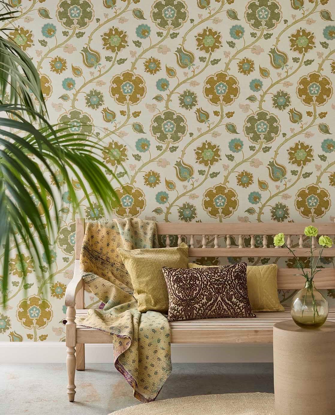 Eijffinger behang Amber Retro Flowers - Kavel 84