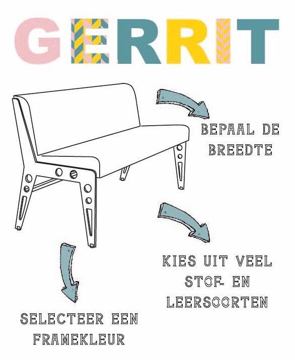 Eettafelbankje Gerrit