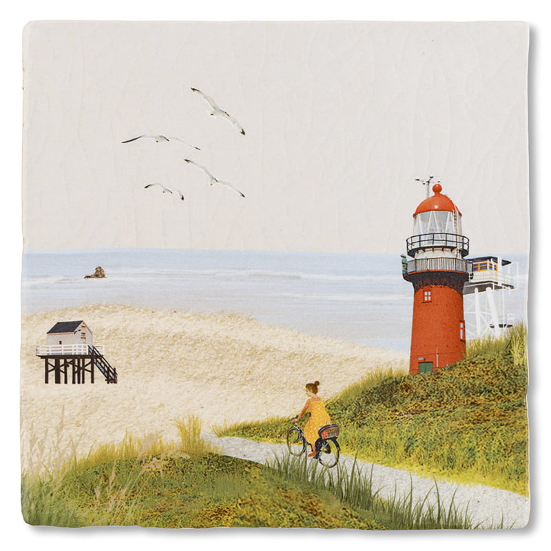 StoryTiles Fietsend op Vlieland tegeltje