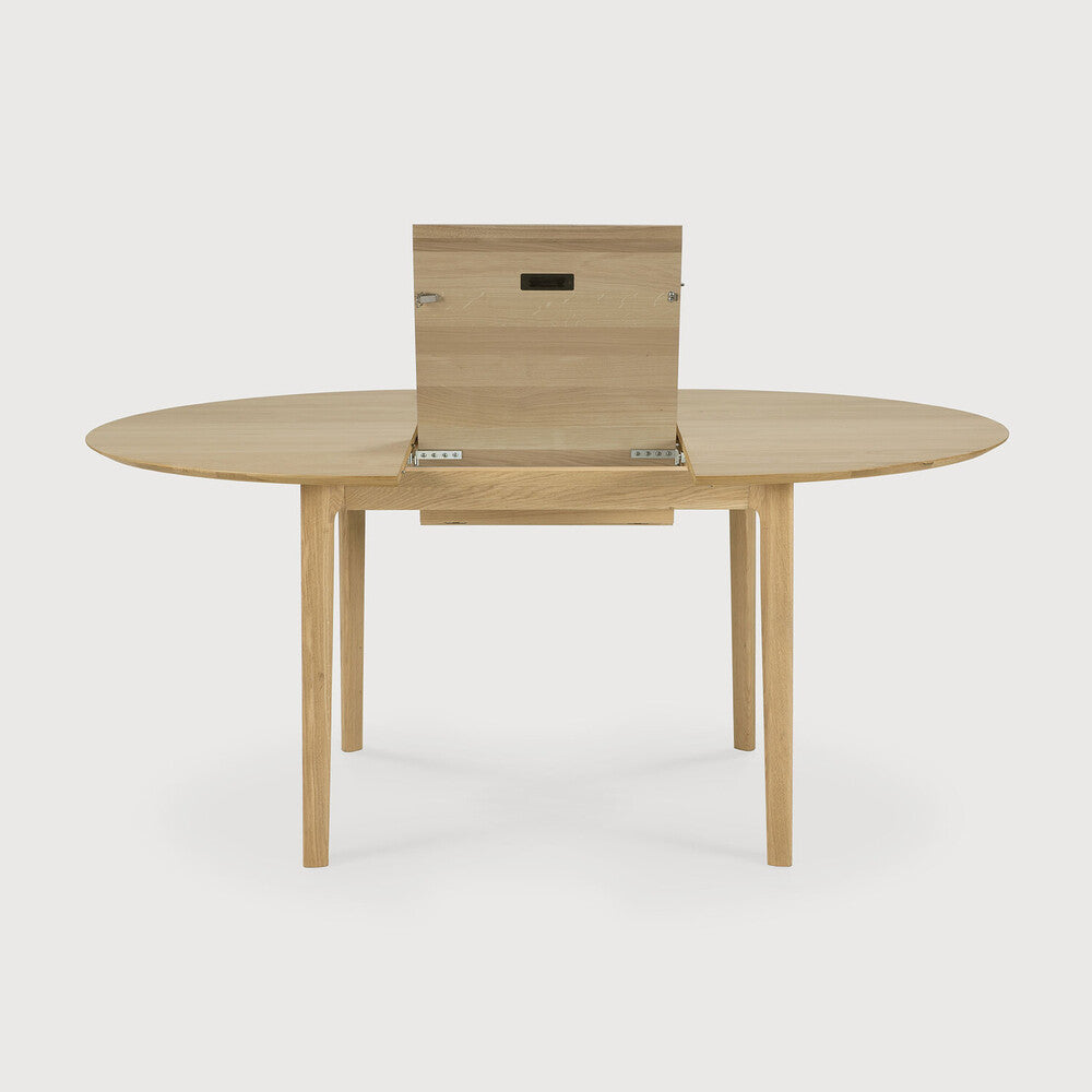 Ethnicraft Uitschuifbare Eettafel Bok rond/ovaal