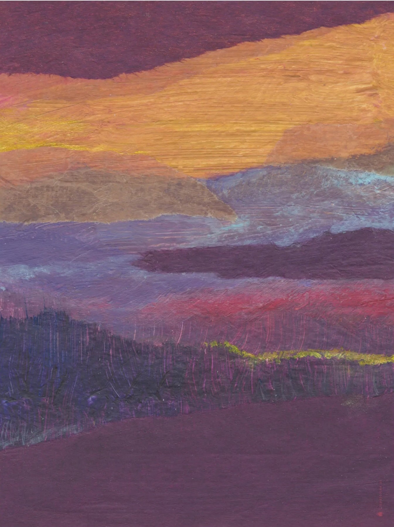 TinyStories Poster met Lijst - Sultry Skies