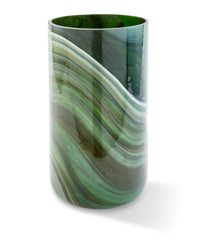 Pols Potten Gemarmerde Glazen vaas L