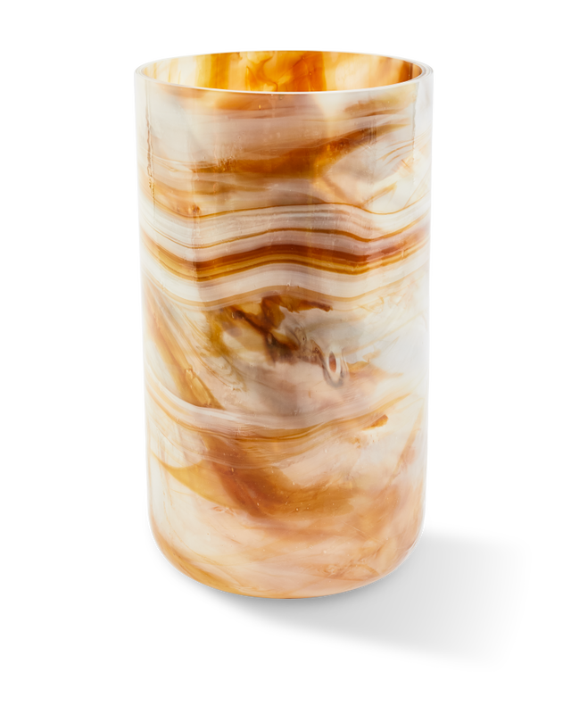 Pols Potten Gemarmerde Glazen vaas L