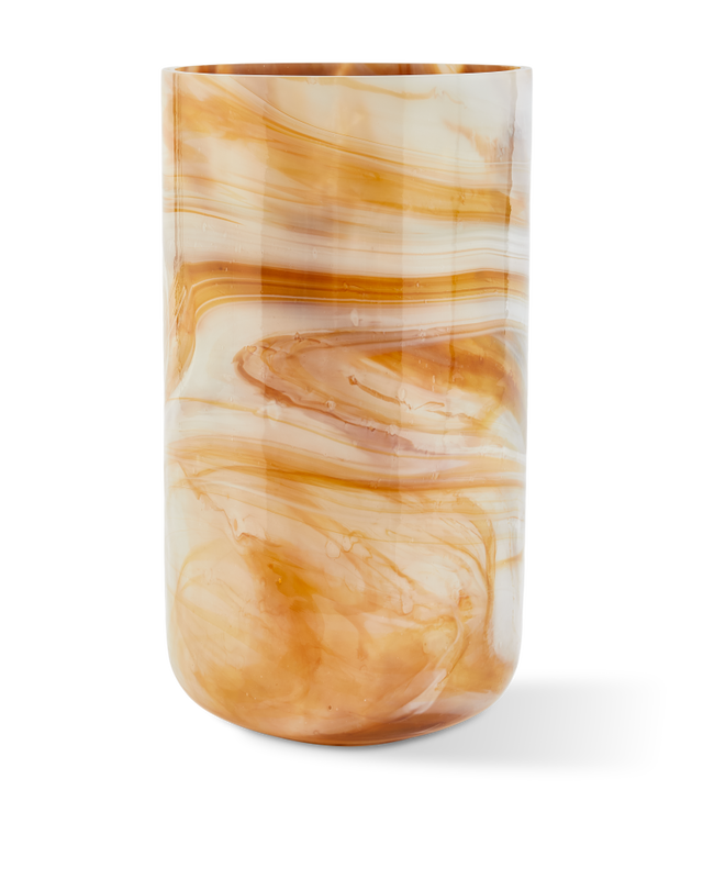 Pols Potten Gemarmerde Glazen vaas L