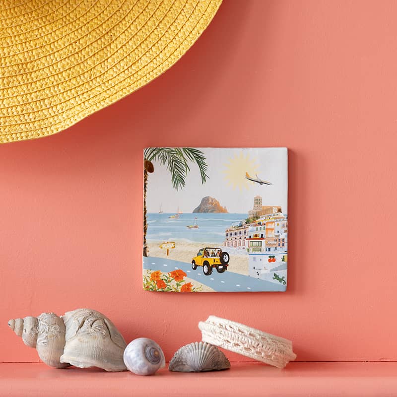 Sfeerimpressie van StoryTiles tegeltje Idyllisch Ibiza.