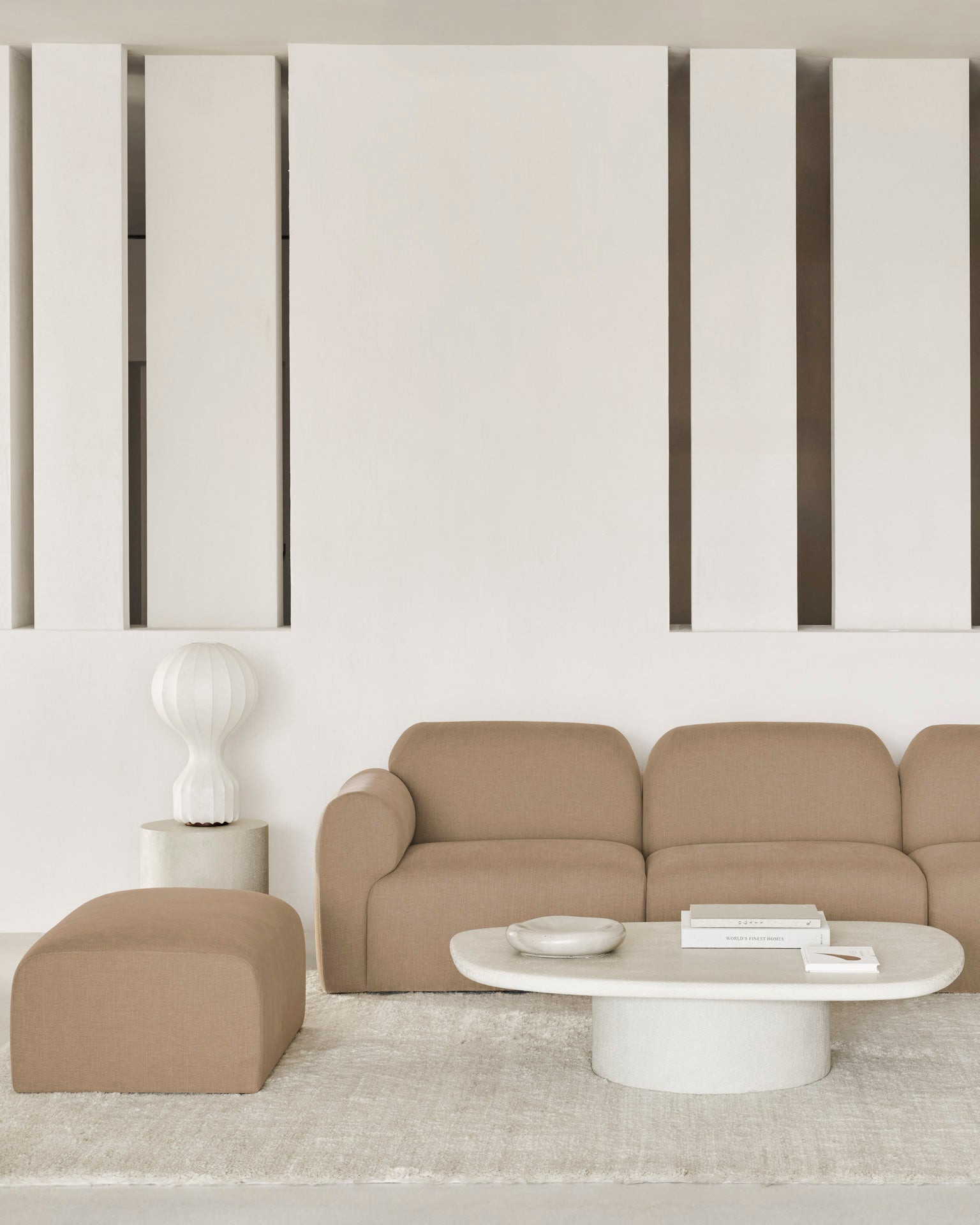 Ethnicraft Bulky modulaire sofa halfronde voetbank - Kavel 84