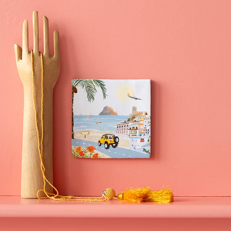 Sfeerimpressie van StoryTiles tegeltje Idyllisch Ibiza.