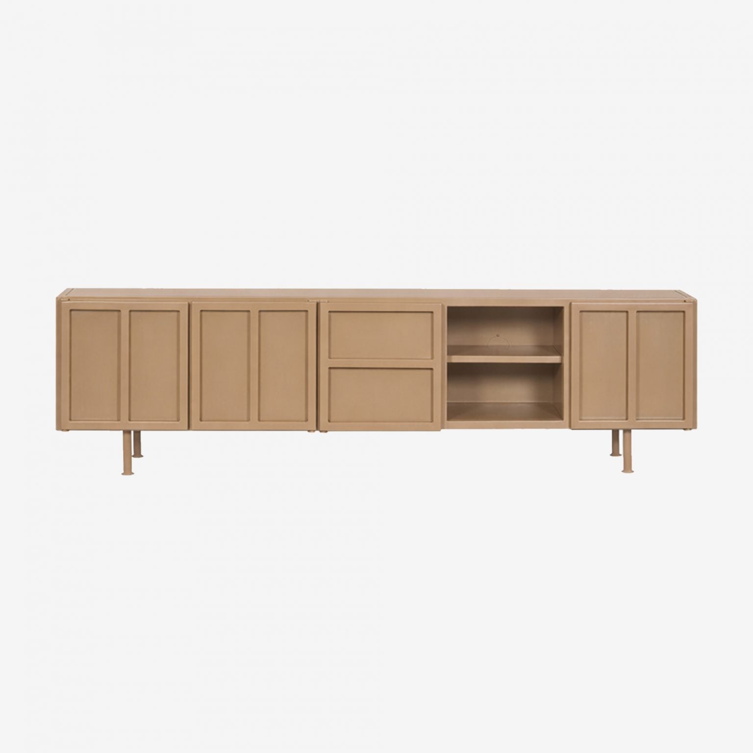 New Routz tv-dressoir in de kleur cappuccino, voor aanzicht