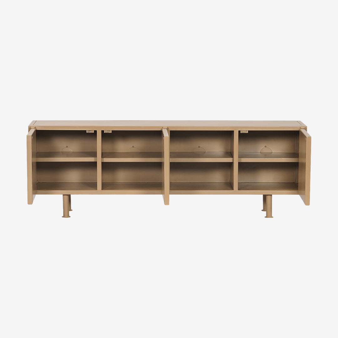 New Routz tv-dressoir Calgary in de kleur cappuccino, met open deuren
