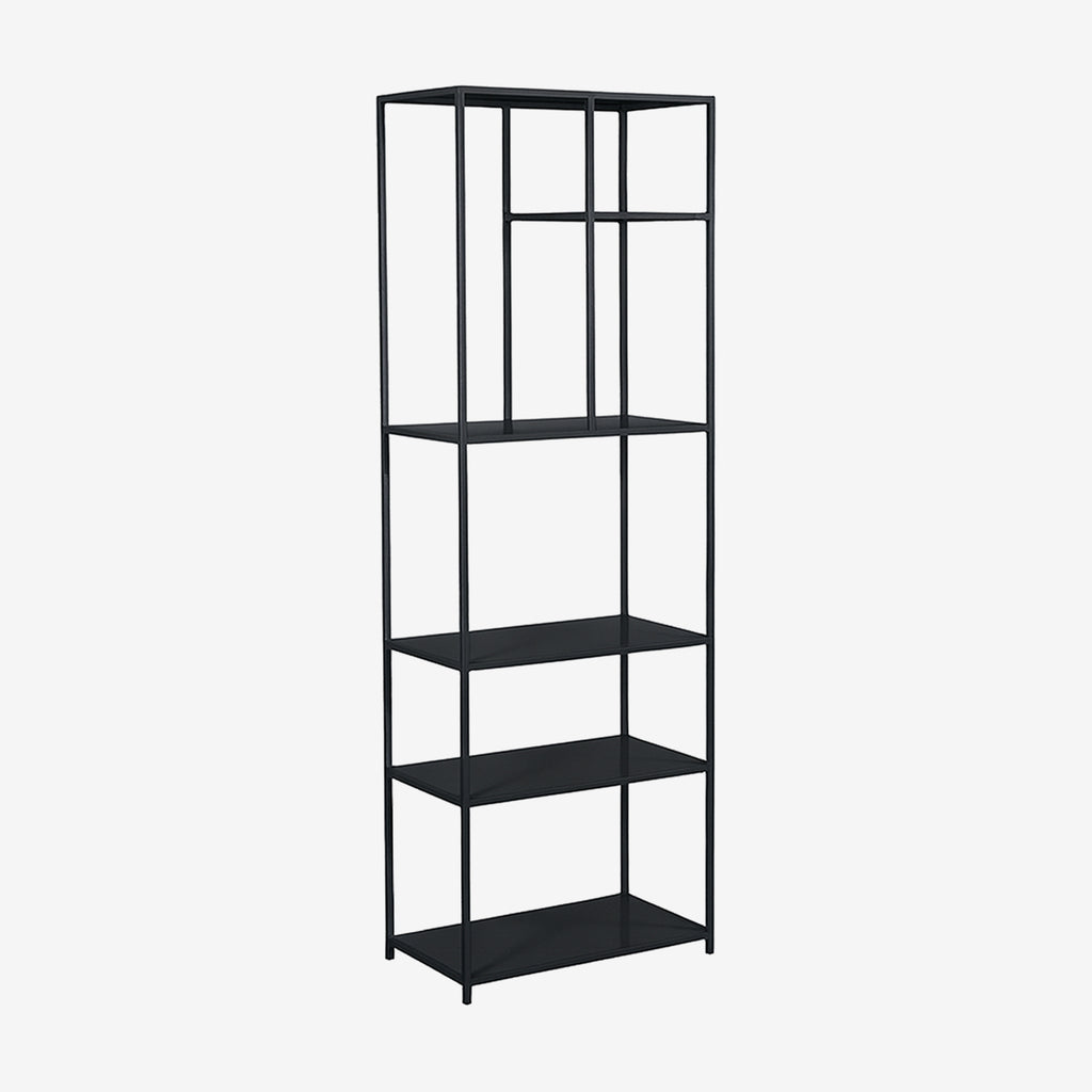 New Routz wandkast Boston in de kleur zwart, schuin aanzicht