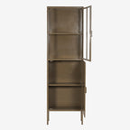New Routz vitrinekast Tulsa in de kleur brons, met open deuren