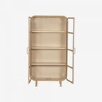 New Routz vitrinekast Casey in de kleur cappuccino, met open deuren
