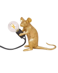 Seletti mouselamp zittend goud