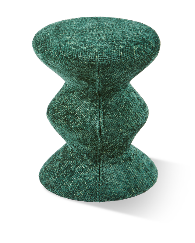 Pols Potten Greenish Soft Zig Zag stool