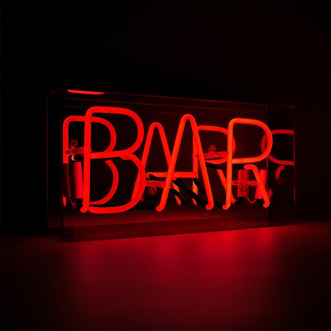 Glazen Neon Sign BAR - Kavel 84