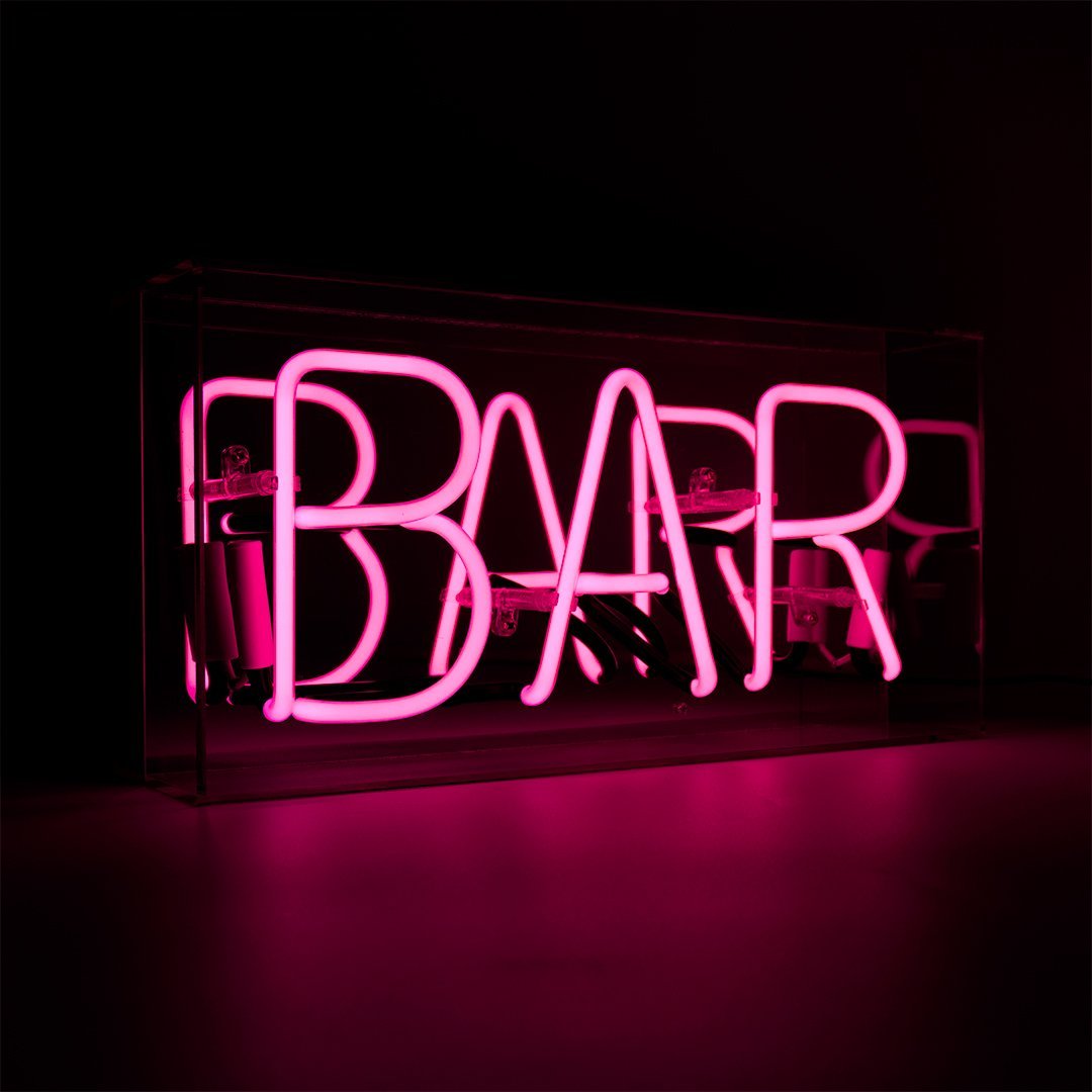 Glazen Neon Sign BAR - Kavel 84
