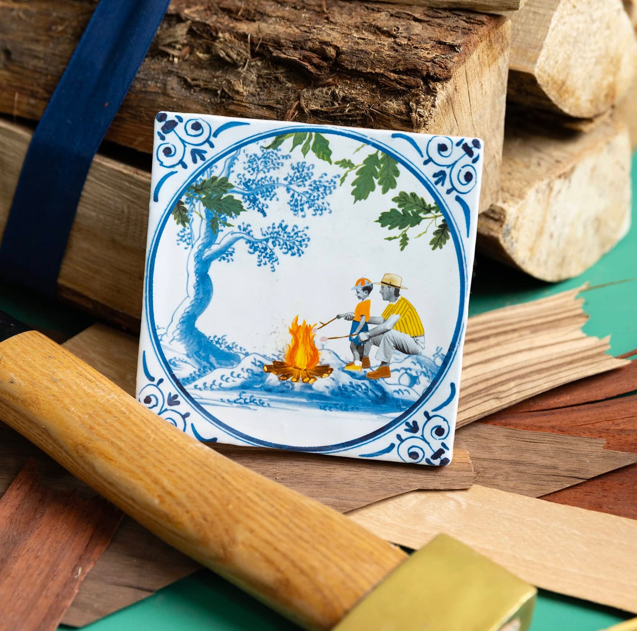 StoryTiles Quality Time at the Campfire tegeltje - Kavel 84