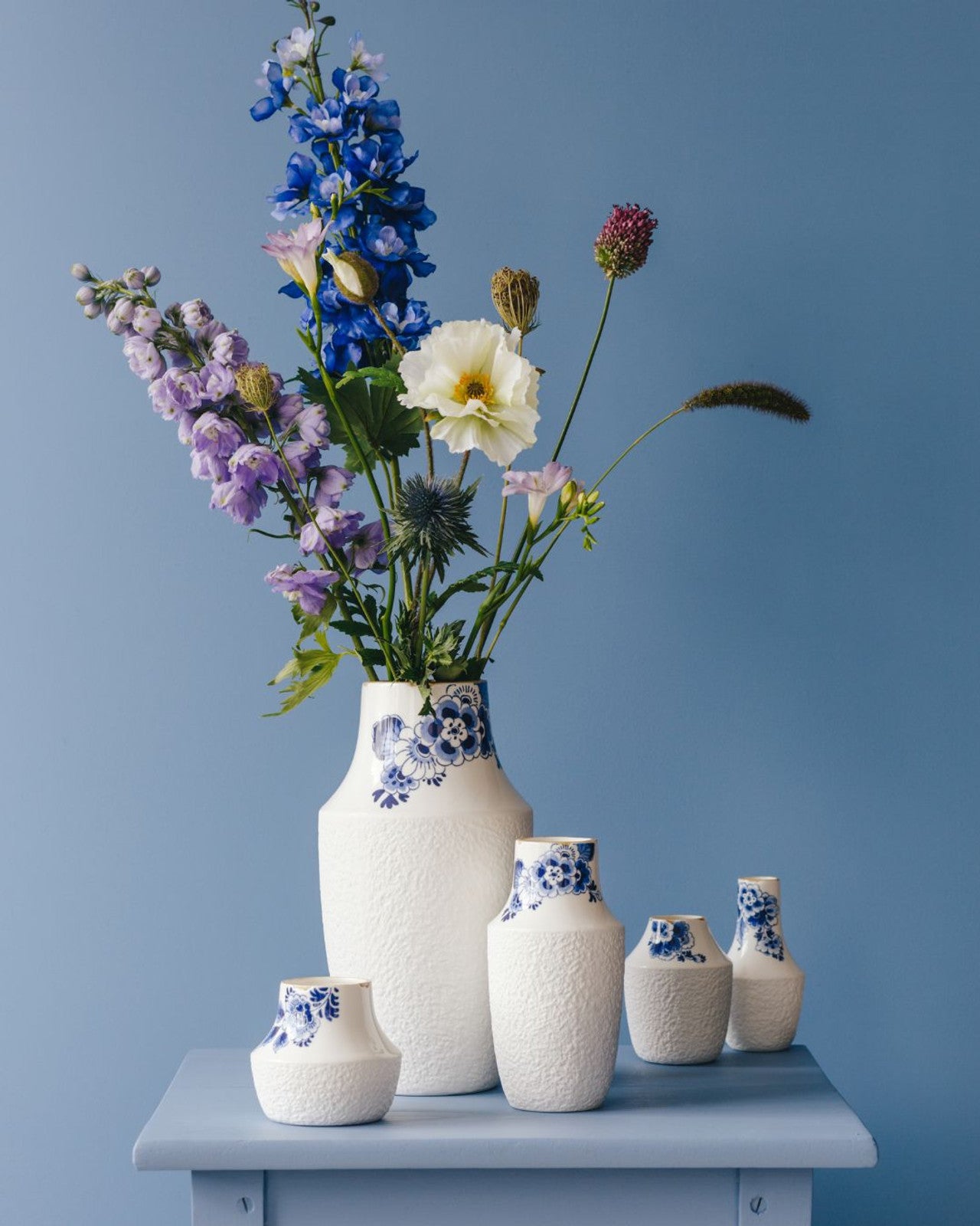 Heinen Delfts Blauw Blauw Bloesem vaas - Kavel 84