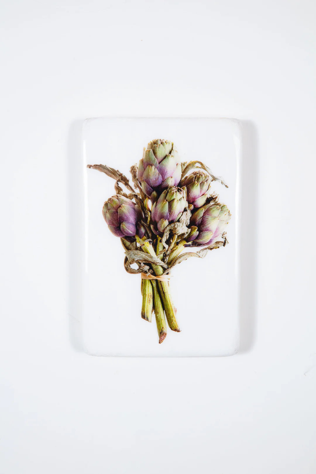 StigerWoods wooden tile Bunch of Purple Artichokes