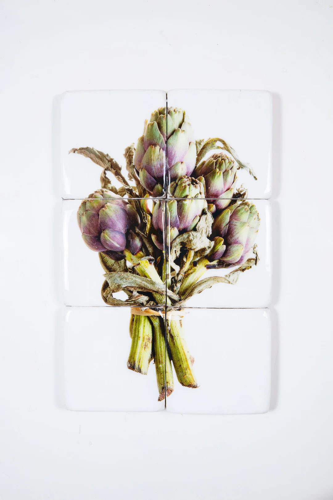 StigerWoods wooden tile Bunch of Purple Artichokes