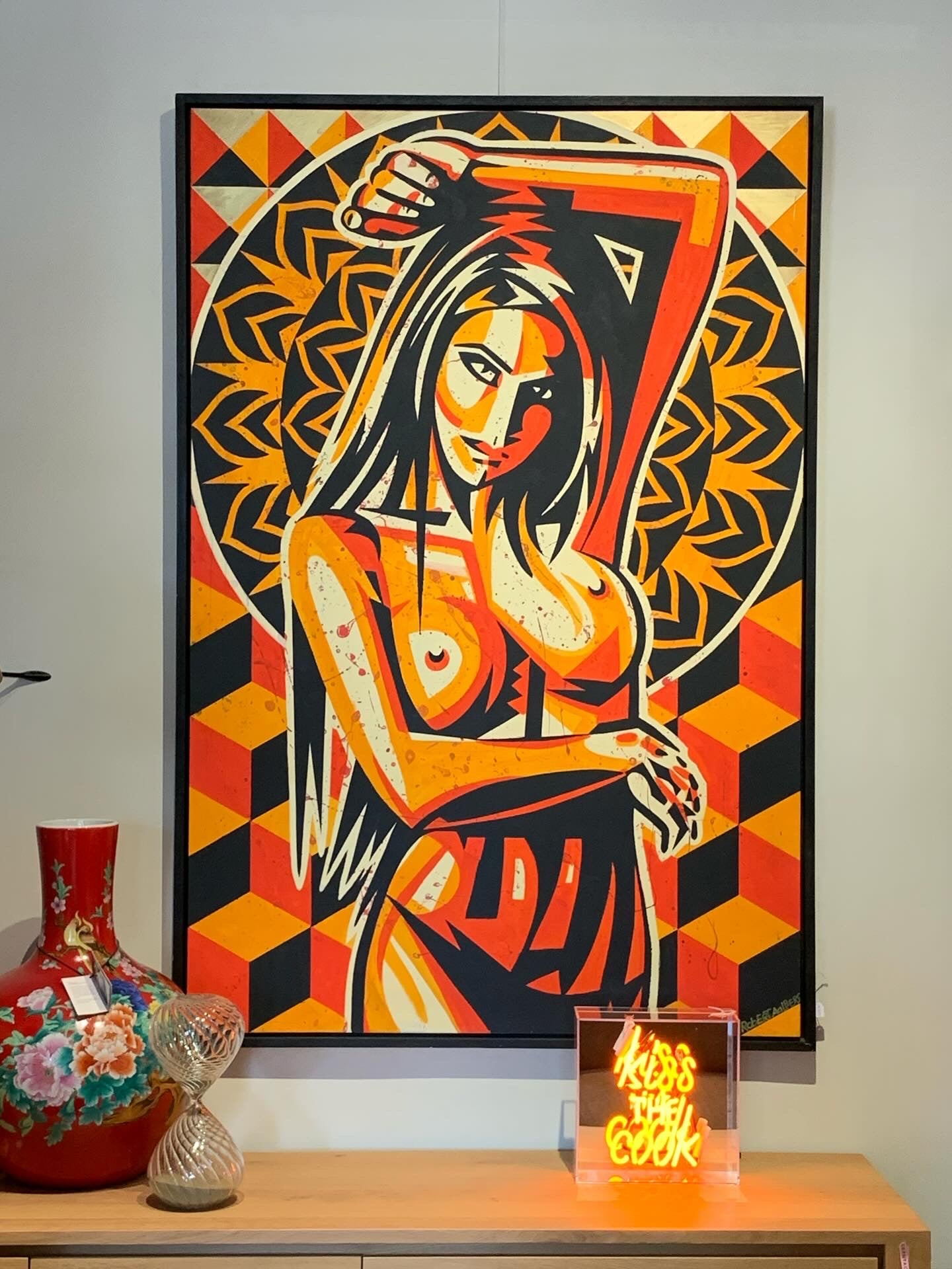 Robert Aalbers Lady on Fire schilderij - Kavel 84