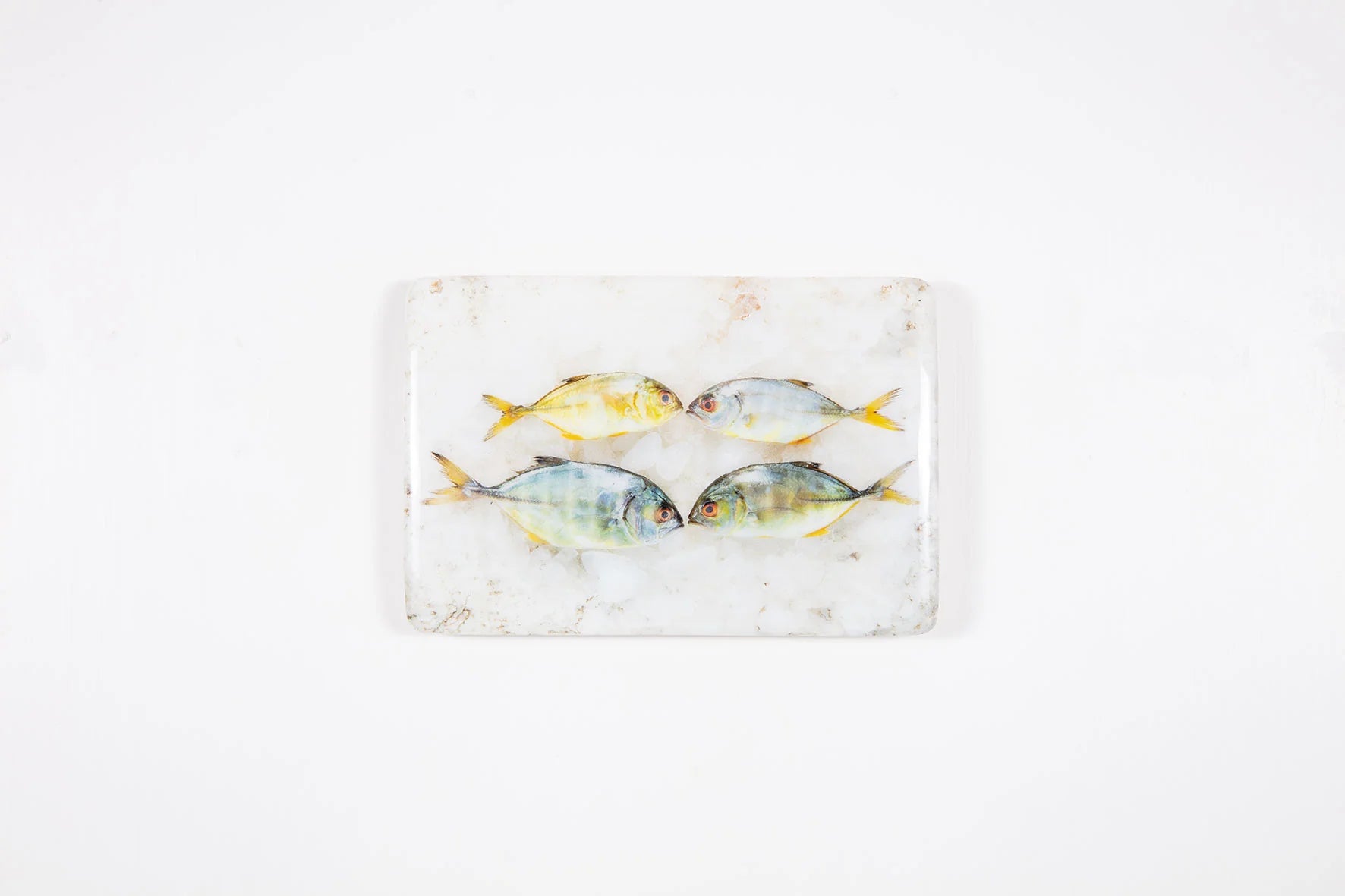StigerWoods wooden tile Four Small Yellow Trevallies