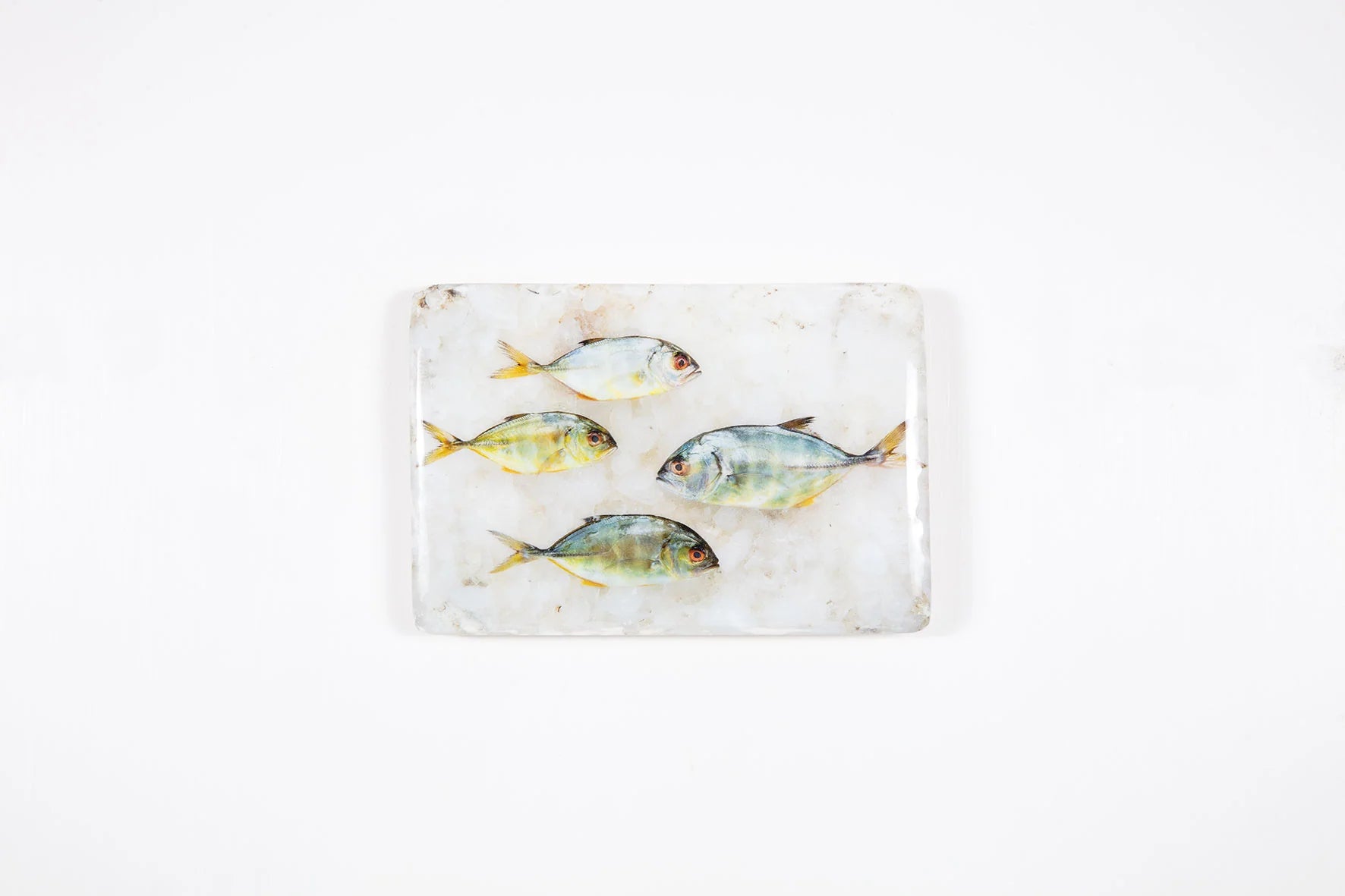 StigerWoods wooden tile Four Small Yellow Trevallies