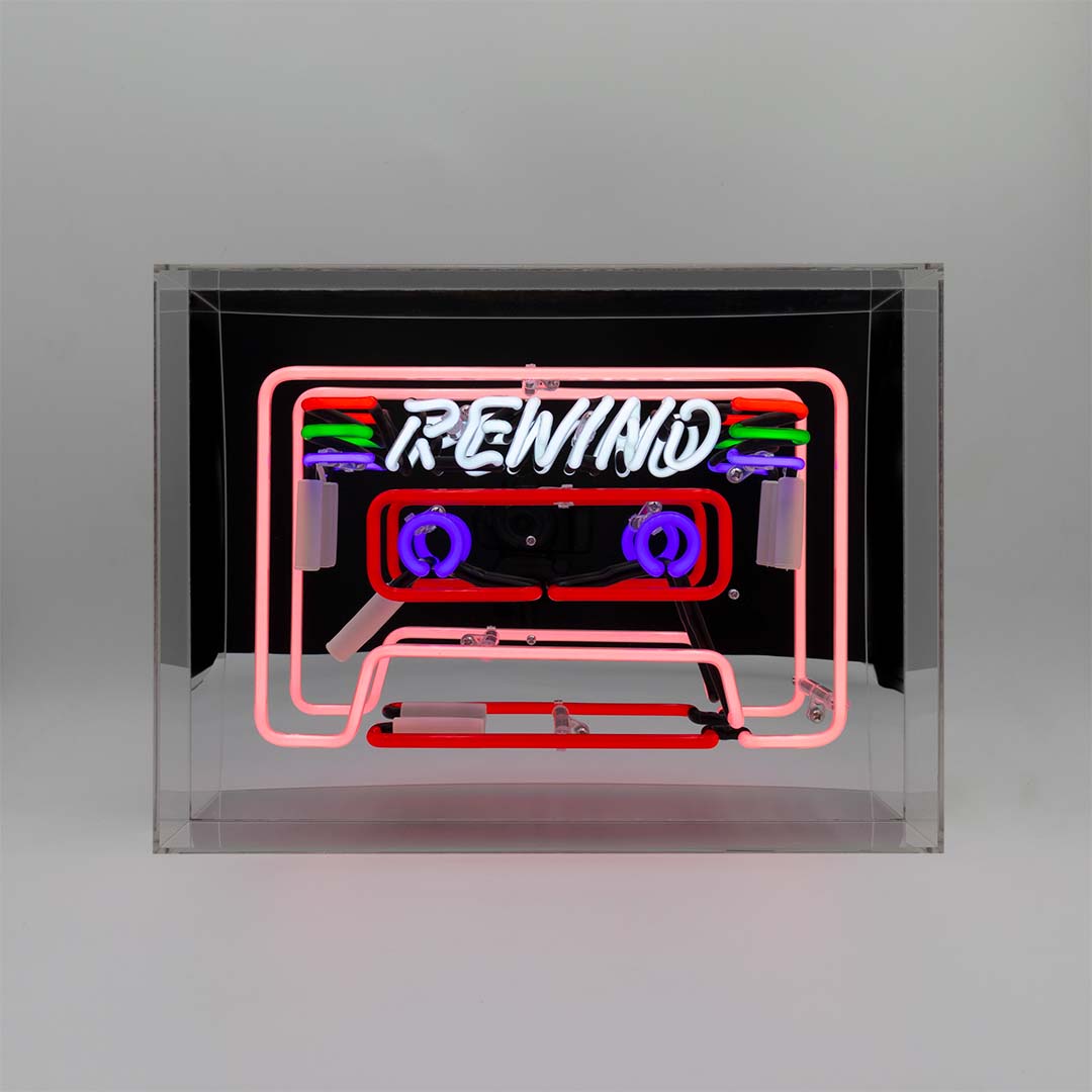 Glazen Neon Sign Cassette - Kavel 84