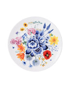 Heinen Delfts Blauw wandbord Wildbloemen - Kavel 84