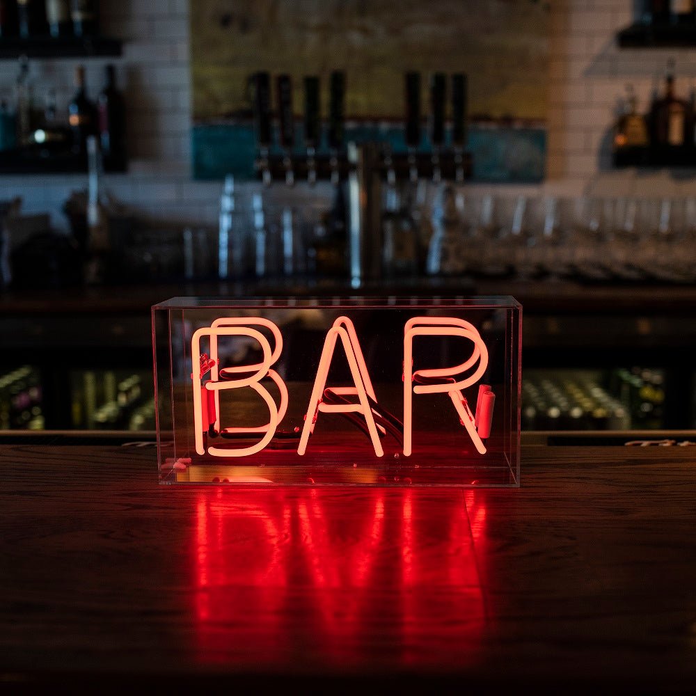 Glazen Neon Sign BAR - Kavel 84